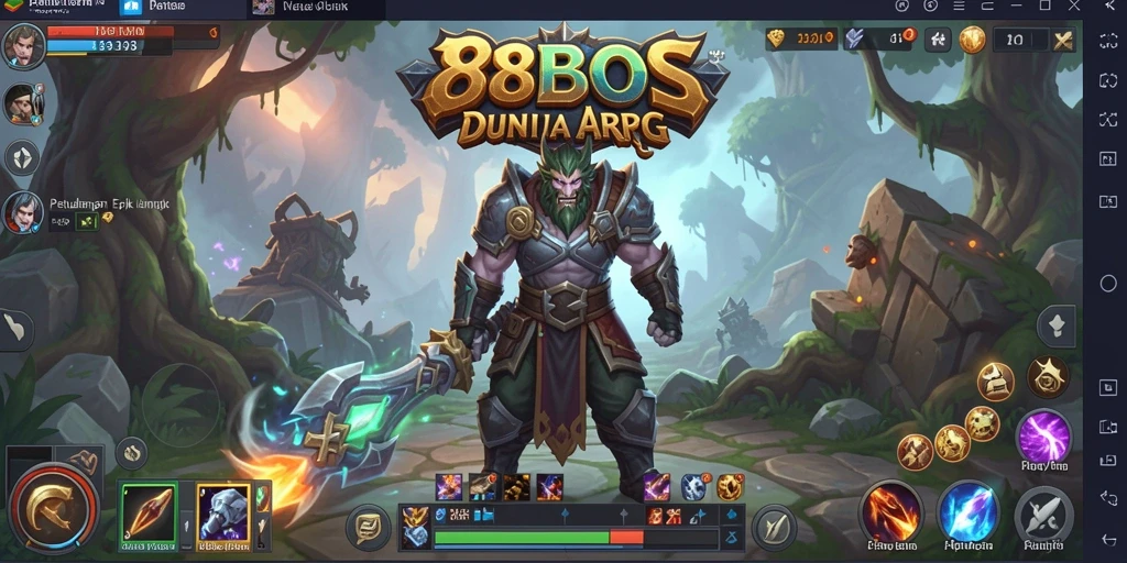 Gameplay seru di dunia fantasi 88BOS dengan pertarungan mendebarkan.
