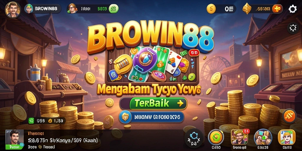 Tampilan gameplay menarik dari BROWIN88 dengan elemen Tycoon yang mendalam.