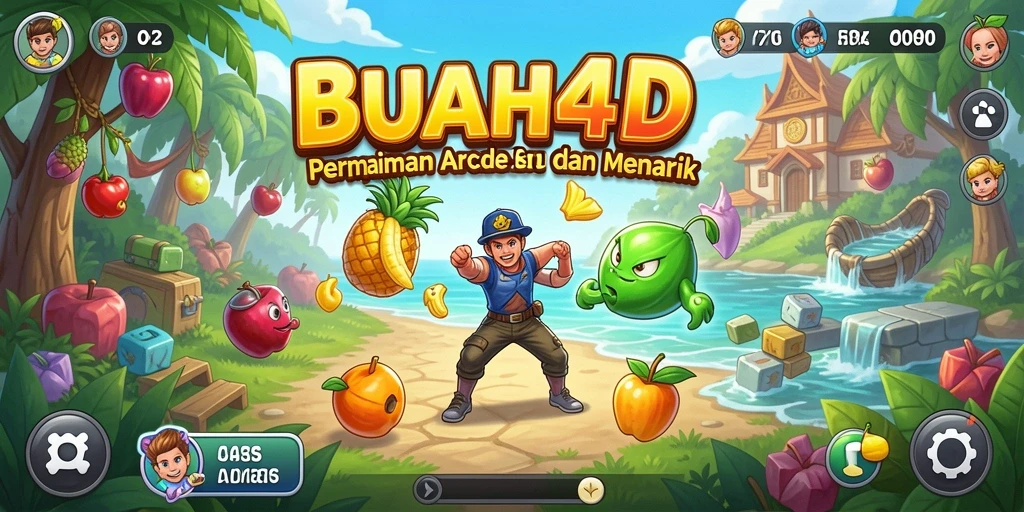 Tampilan gameplay seru dan mengasyikkan dari BUAH4D.