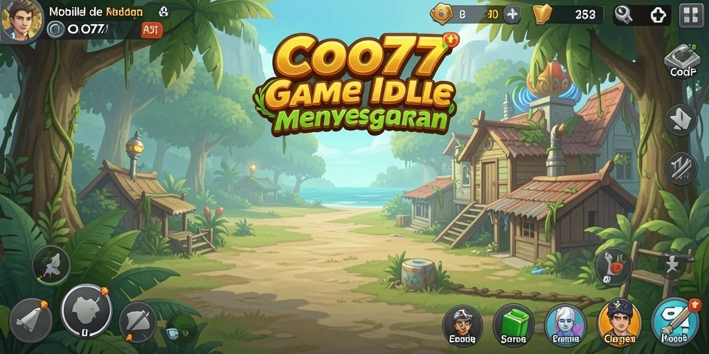 Tampilan gameplay COO77 yang menenangkan dan menyenangkan.