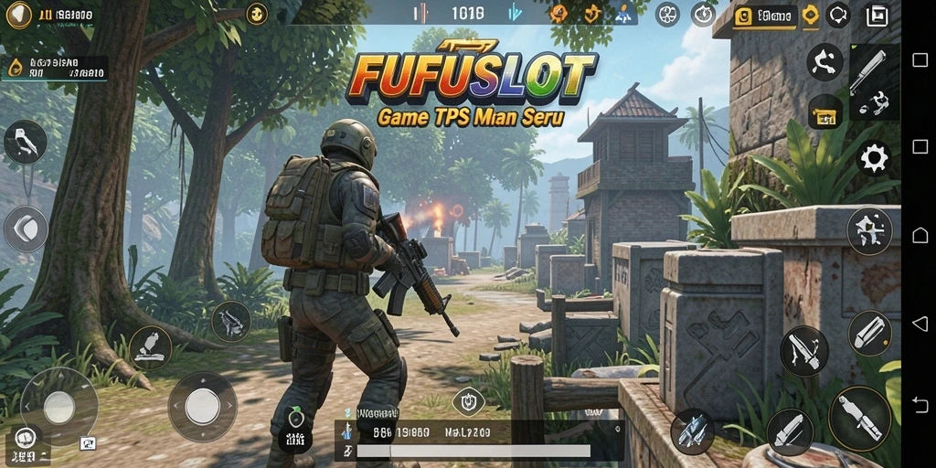 Screenshot gameplay FUFUSLOT yang menunjukkan aksi TPS yang seru.