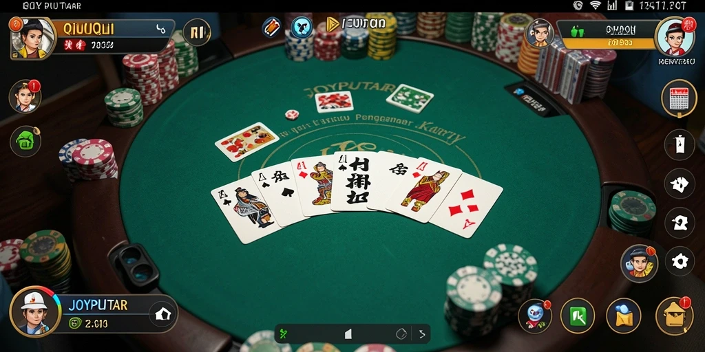 Tampilan penuh aksi dari gameplay QiuQiu di JOYPUTAR.