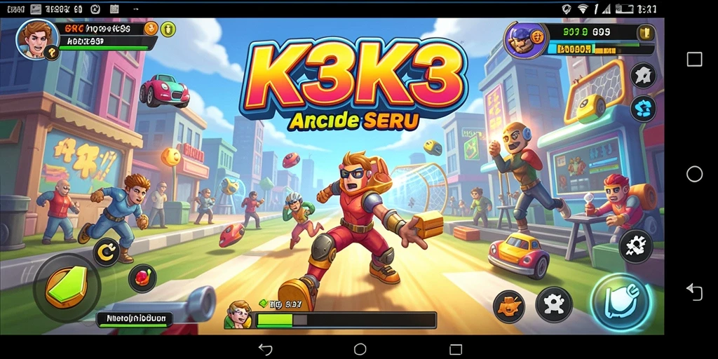 Tampilan gameplay K3K3 yang seru dan penuh aksi.