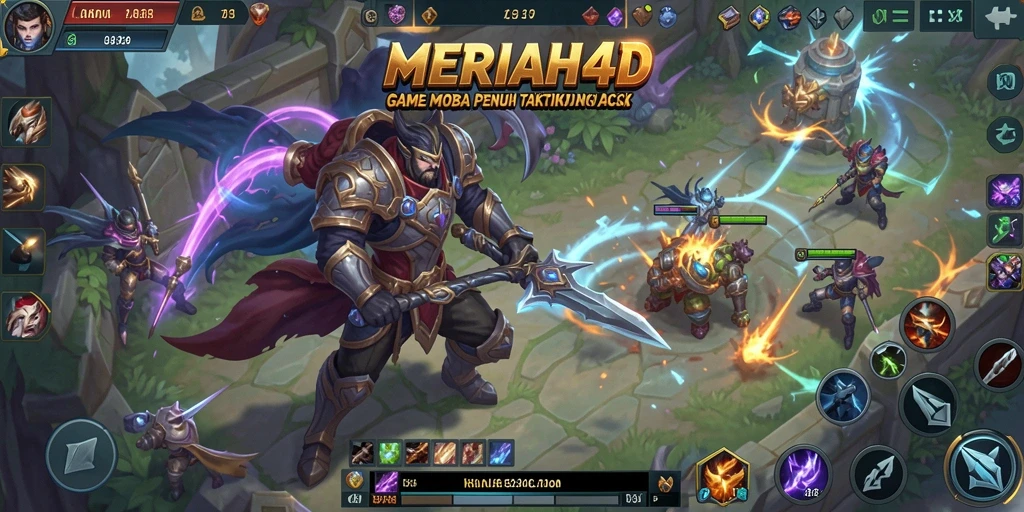 Screenshot gameplay MERIAH4D menampilkan aksi pertempuran tim yang mendebarkan.