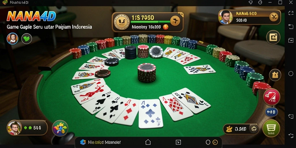 Tangkapan layar gameplay Gaple yang seru di NANA4D.